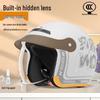 3C Helmet for Electric Vehicles - All-Season, Universal Fit, Winter Warmth, Hidden Lens, One Size for Girls.