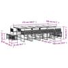 15 Piece Outdoor Dining Set with Cushions Light Grey Poly Rattan