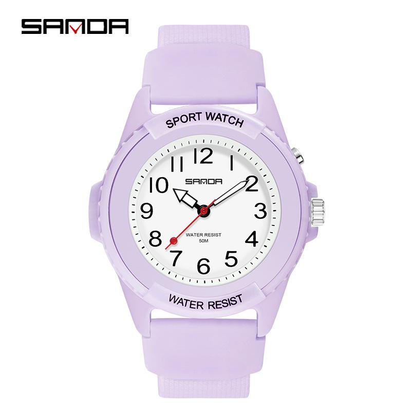 Multicolor Sanda 50M Waterproof Luminous Dial Sport Watch