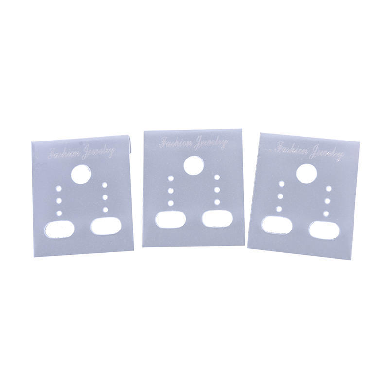 100X Clear Professional Type Plastic Earring Ear Studs Holder Display Hang Cards,