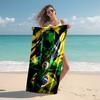 1pc Brazilian Green Hero Cartoon Quick Dry Microfiber Bath Towel for Swimming Surfing Camping Unisex Holiday. SJT72017