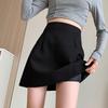 2024 Women's Black High-Waist Bodycon A-Line Short Skirt - Spring/Summer Collection