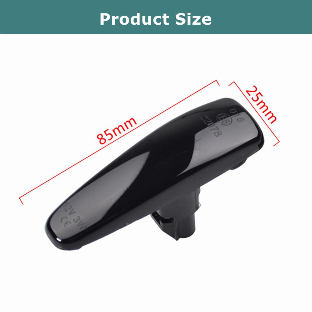 LED Side Fender Dynamic Turn Signal Light Marker Lamp For Mitsubishi Lancer Evolution Evo X Outlander Sport RVR ASX Mirage 2014+