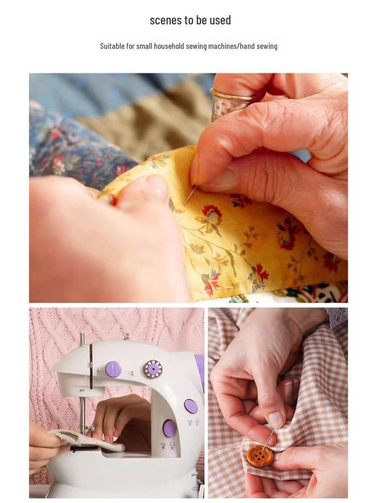 Quilting Needle & 3-Ply Extra Thick Cotton Thread Ball for Handmade Sewing & Mending - White, Large Roll