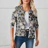 Women's Fashionable, Casual, Comfortable Halloween Print Cardigan Jacket