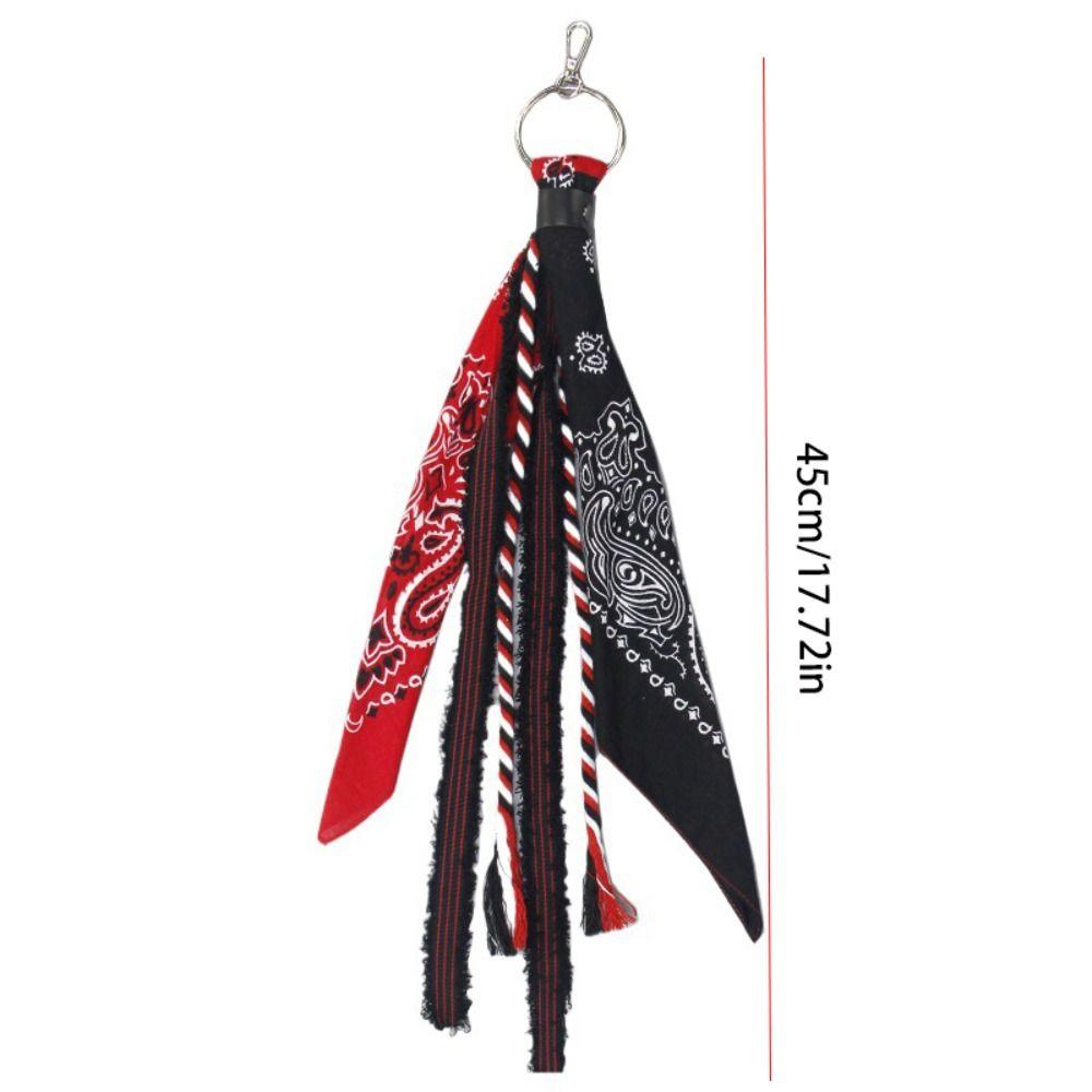 HipHop Cashew Flower Square Scarf Ribbon Pant Chain Punk Trousers Chains  Women's