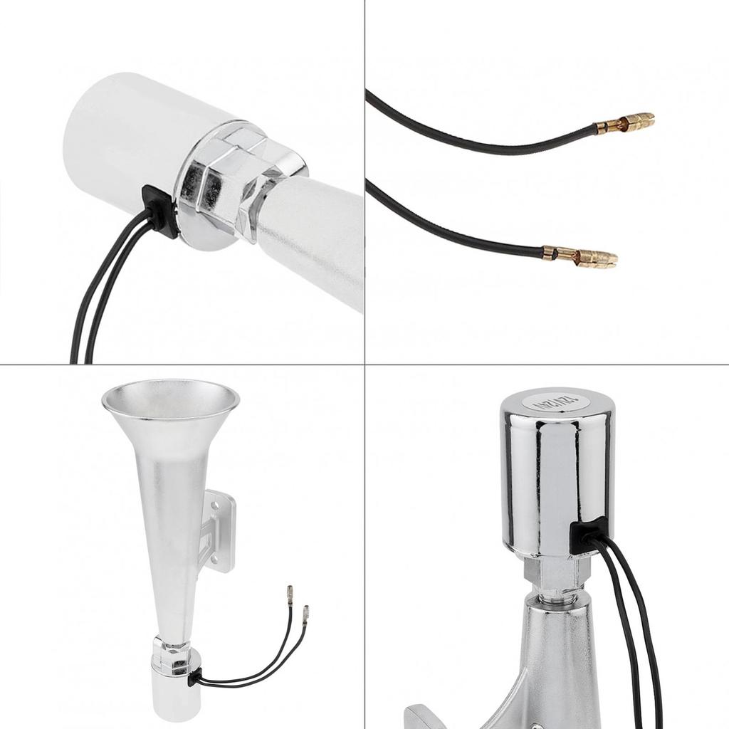 180dB Super Loud Zinc Alloy 12 / 24V Single Tube Air Horn for Trucks Buses Boat Trains Etc, Wear-resistant Whistle Horn