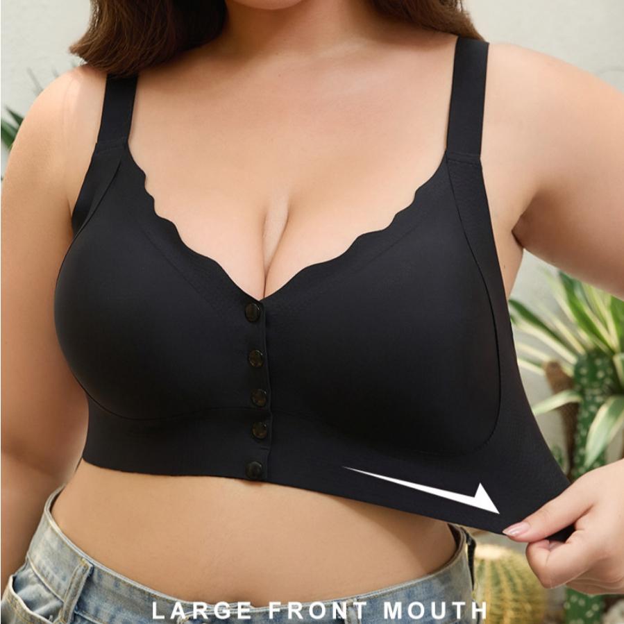 Oversized Front-fastening Sports Bra with Adjustable Straps for European American and Russian Styles