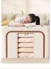 Tianshan Cotton & Linen Patchwork Extra-Large Quilt and Clothes Storage Box with Double Window