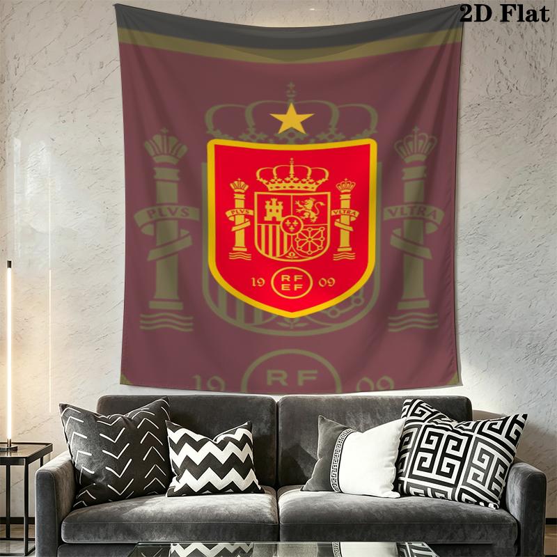 Spain national football team Wall Tapestry Aesthetic Wall Hanging Printed Fabric Blanket Decorative Tapestries for Bedroom Living Room Home Decor
