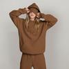 Unisex Hooded Sweatshirt With Built-in Eye Mask, Casual Long Sleeved, Solid Color Sports Pullover, Loose Fit Sweatshirt
