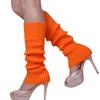 1Pair Women Winter Warm Vertical Stripes Solid Candy Colors Leg Warmers Knitting Socks for Home