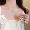 Sweet Cute Dopamine Flower & Tiny Pearl Clavicle Chain, Summer All-Match Skirt Decorative Necklace for Girls