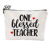Travel Essentials Bag Cosmetic Teacher Theme Compact Toiletry Portable Zipper Close Storage for And Dressing Table Handbag Organizer