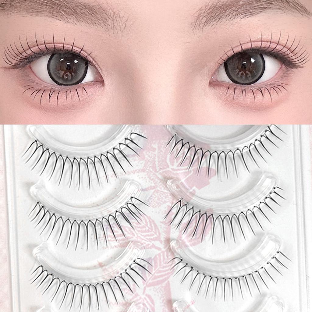 Thin Band Strip Wispy Fake Lashes Fluffy Natural Wispy Lashes For Work Birthdays Parties Travel