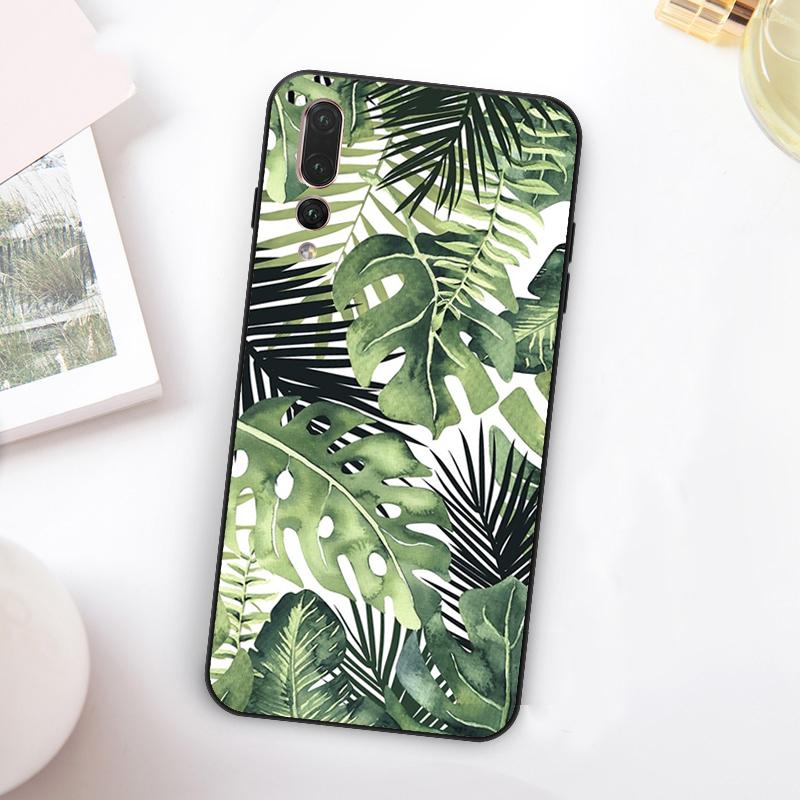 Summer Tropical Plants Leaf For Huawei Nova 11 10 9 SE Y70 Y60 Y90 Y61 Y91 Y73 Y72 12i 11i 8i P30 P40 Lite P60 Pro Case