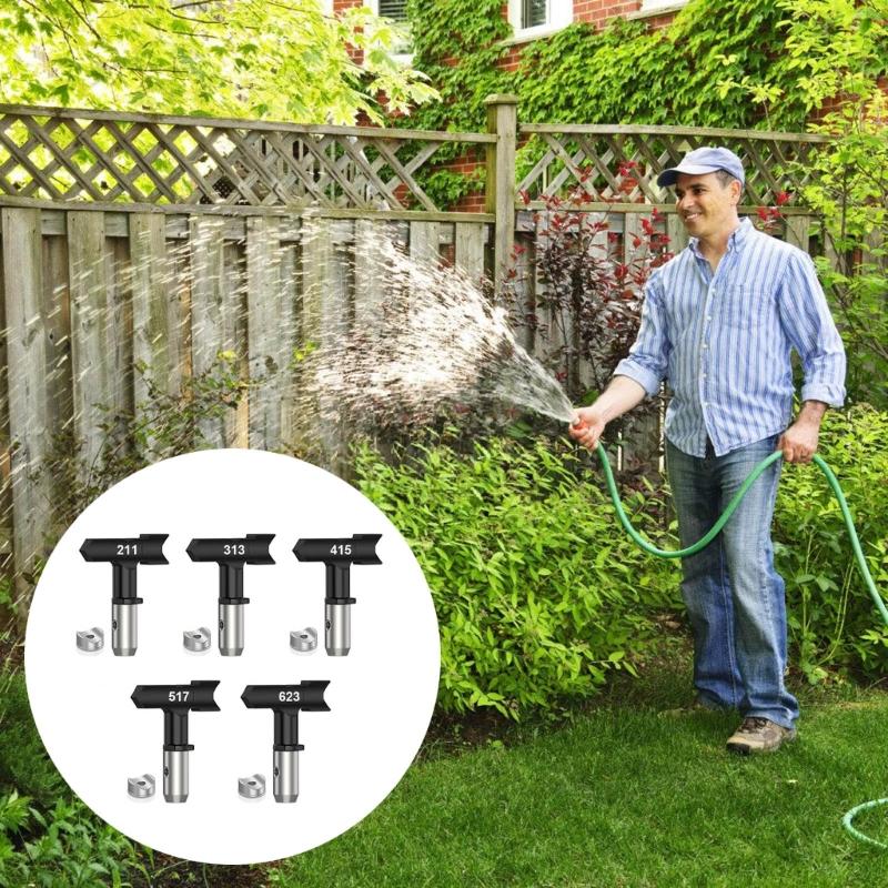 Airless Sprayer Tips Kits 5PCS Interchangeable Paint Sprayer Nozzles Suitable For Craft Project and Professional Use