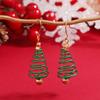 Party Christmas Earrings With Snowflake Bell For Women Holiday Accessory Gift