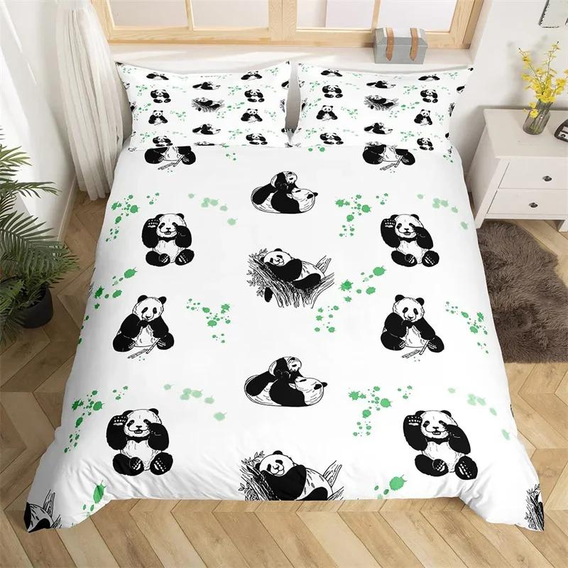 Cute Fox Duvet Cover Cartoon Animal Bedding Set Microfiber Botanical Tree Branches Comforter Cover Twin King For Kids Boys Girls