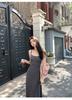 Super fairy design sense film travel vacation with chest pad suspender skirt women's vacation style sexy slim backless dress
