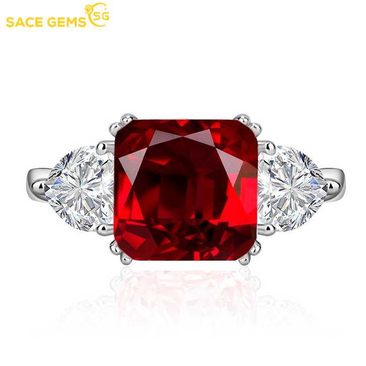 

SACE GEMS классическое кольцо из медного сплава с цирконом женские ювелирные изделия свадебный подарок для вечеринки open красный