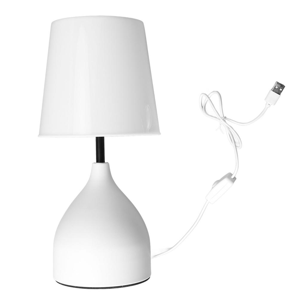 Bedside Table Lamp 5V Dimmer Touch Switch White Nightstand Lamp for Kids Room Living Room Bedroom