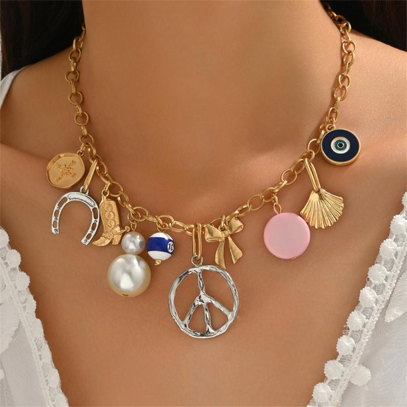 Versatile Casual Beach Necklace Jewelry Adjustable Length Clavicle Chain For Daily Wear Dates Gift