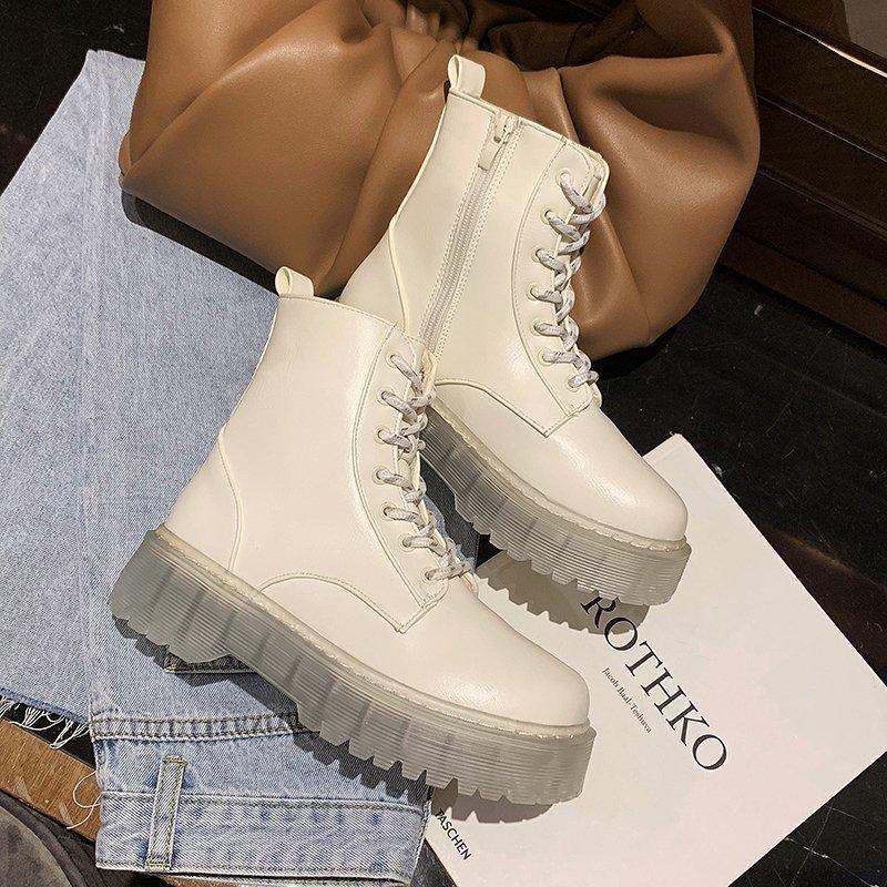 Women Ankle Boots Fashion Platform Warm Winter Shoes Woman Thick Bottom Office Lady Casual Daily Footwearff6 35