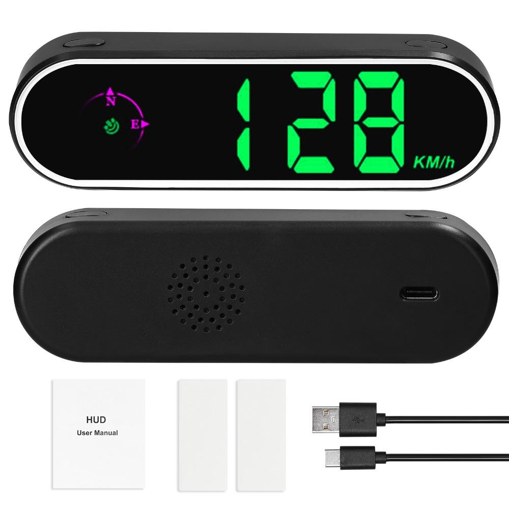 USB Plug and Play Digital Speed Meter Colorful LED HUD Display GPS Speedometer SUV GPS Display