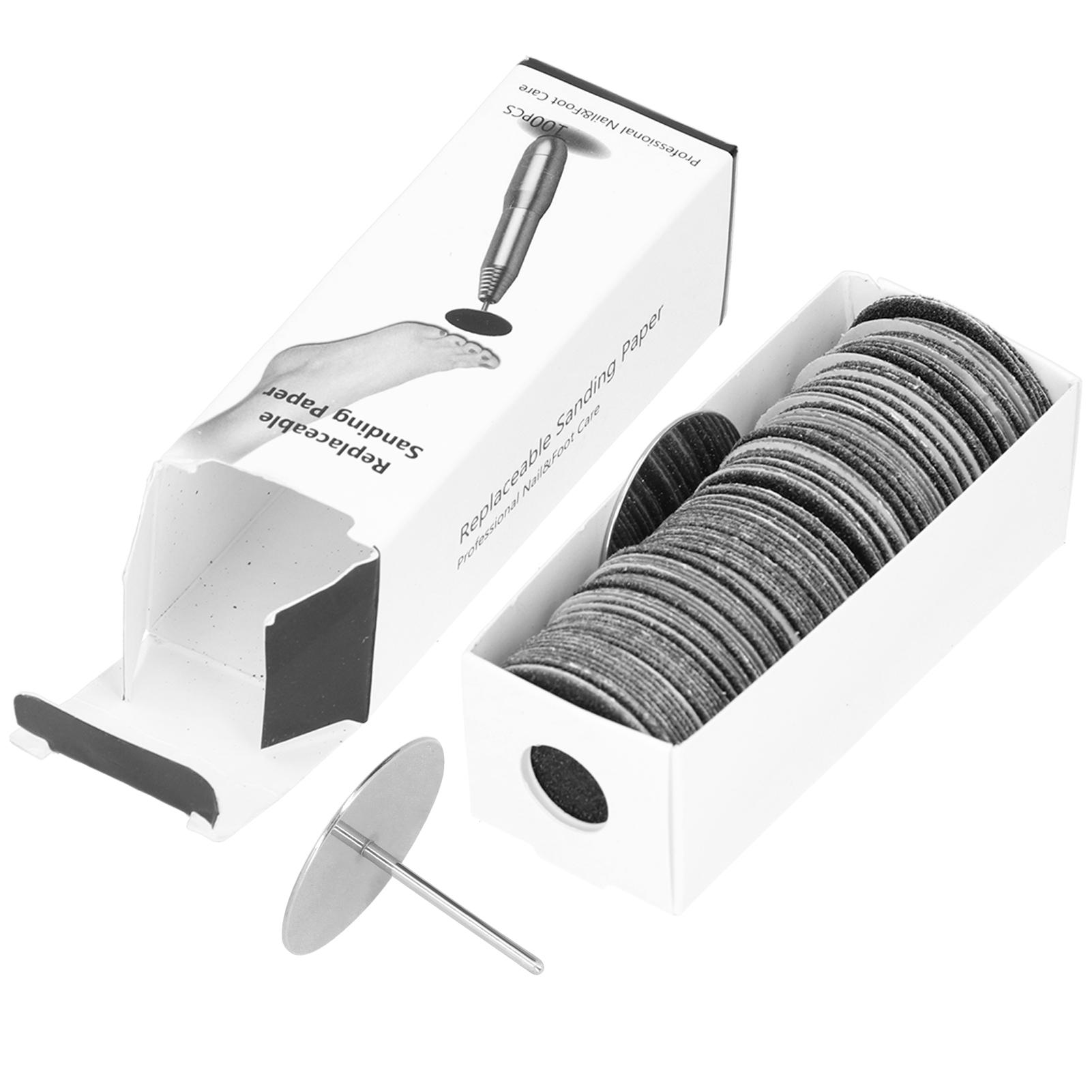 

100 шт. наждачных дисков, 1 шт. сменный инструмент для педикюра, аксессуар для электрического мозолей
