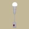 E27/E26 Plug in Light Socket Adapter with On/Off Switch  Flexible Neck Extension Lamp Bulb Holder Converter for Night Light Bedside lamp Wall lamp