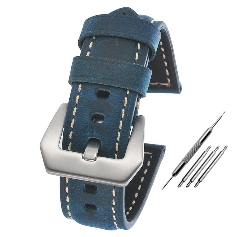

Leather Straps For Panerai Watch Accessories Men s Strap 20mm 22mm 24mm Watch Bands Cowhide Replacement Bracelet 20mm
