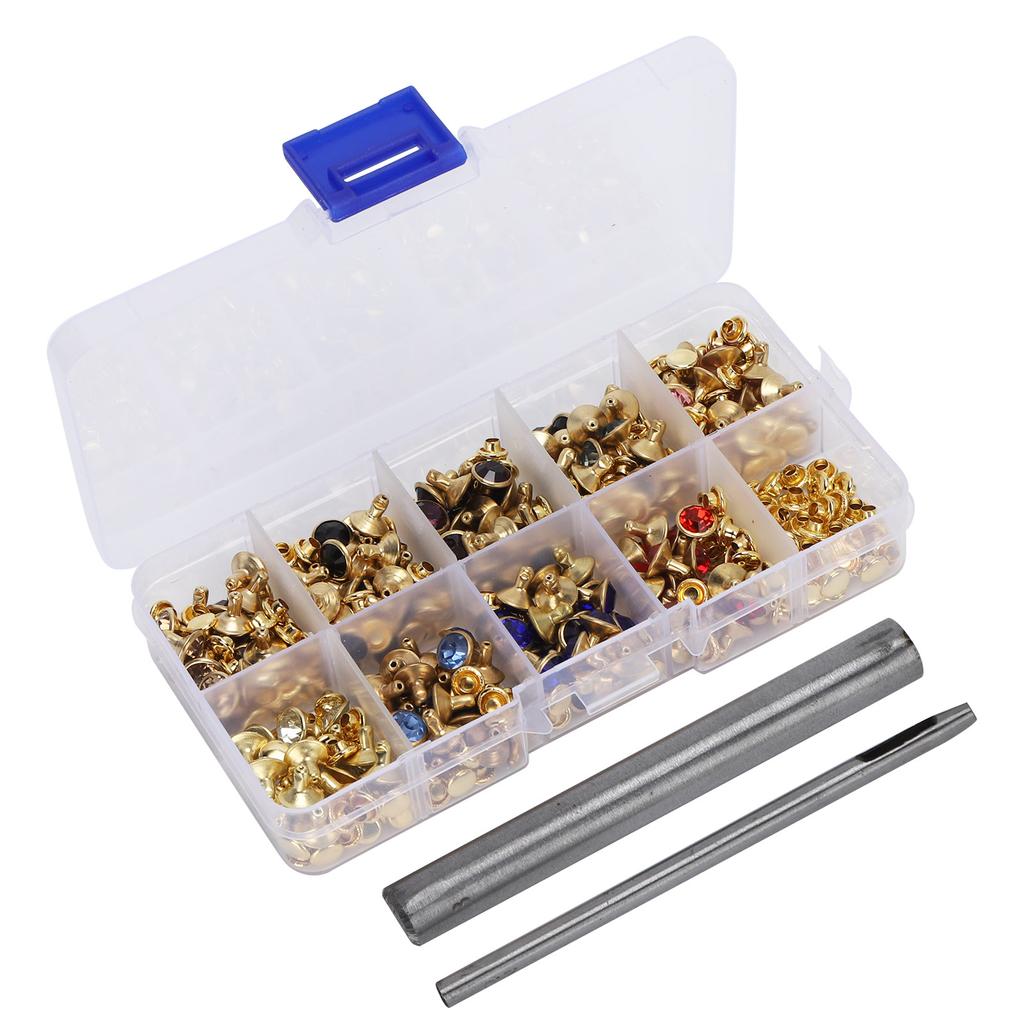 Rhinestone Rivets Set Colorful DIY Bag Hat Clothing Shoes Decoration Accessories 8mm