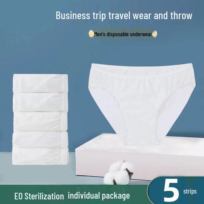 Calzoncillos bóxer desechables de algodón para hombre - Empaquetados individualmente