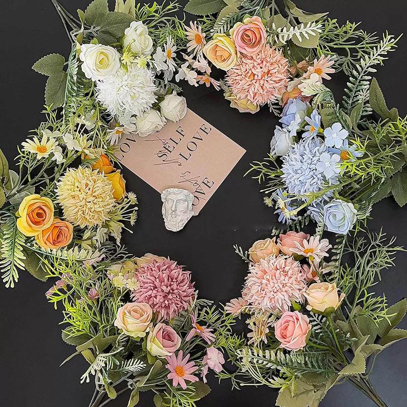 Fake Plants Artificial Flower Bunch Room Decor Decorative Fake Flower Desk Accessories Wedding Party Flower Supplies