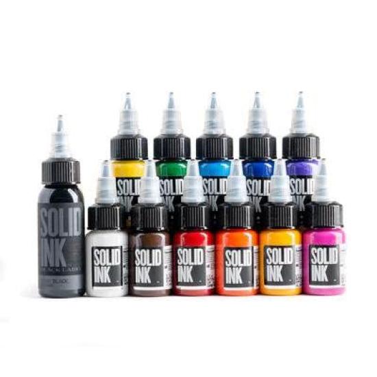

12 Colors Mini Travel Set SOLID INK Solid Ink Organic Tattoo Ink