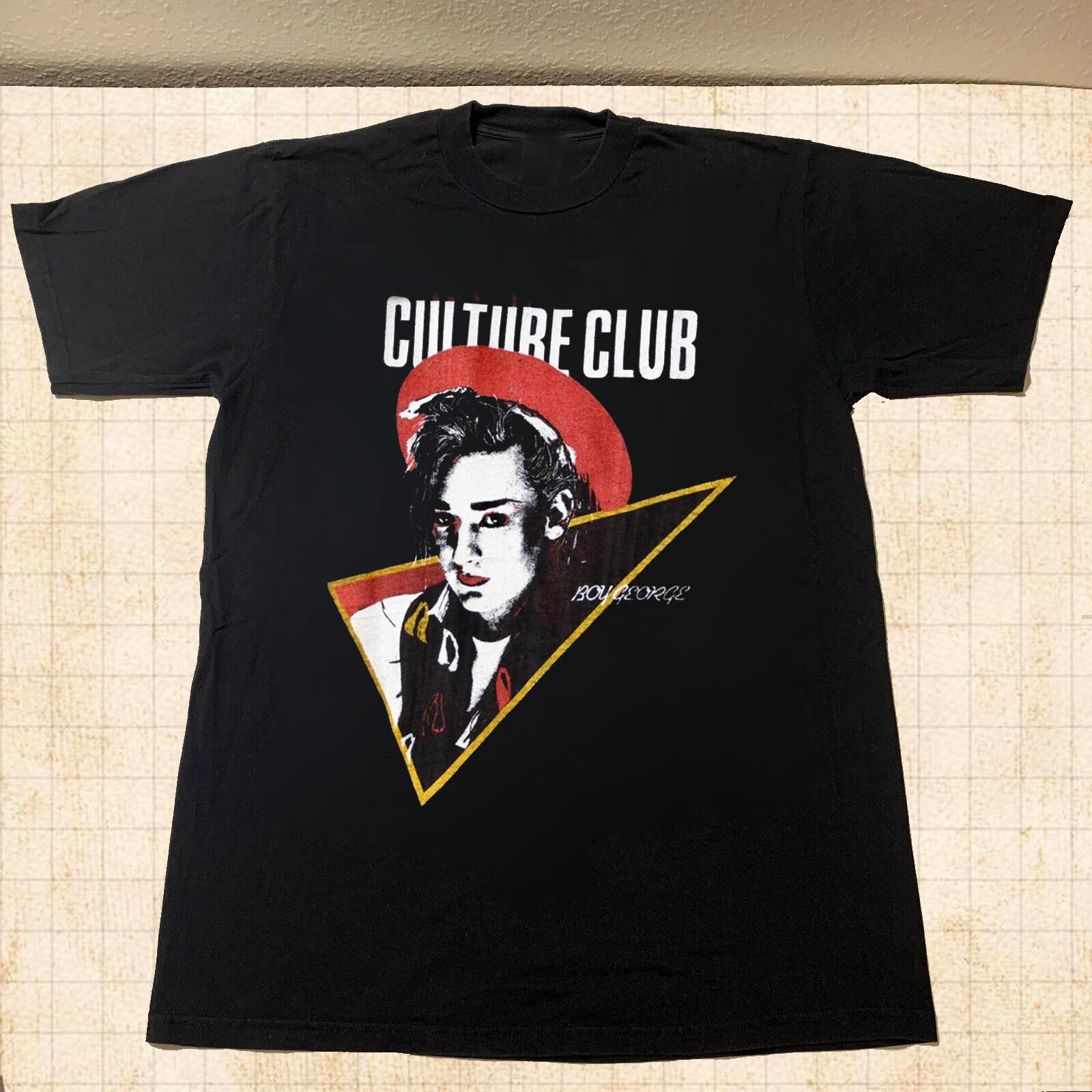 Vintage Culture Club T-shirt Boy George Shirt Black All Size Tee Shirt XXXL
