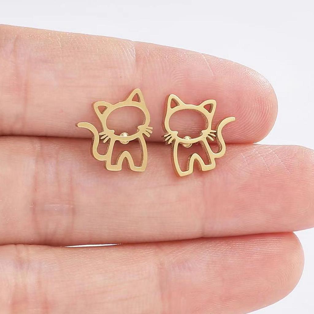 Women's Earrings Cute Animal Cat Earrings Suitable for Daily Wear and Gift Giving