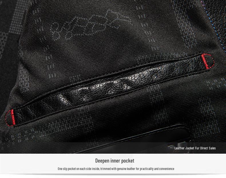 Yinuoboni High-end Men's Eco-Leather Lapel Jacket, Various Thickness Options - Style 2335