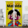 Mafaldas Elegant Room Curtains for Living Room Shades Window Curtain Halloween Decoration Tulle for Bedroom Partition Kitchen