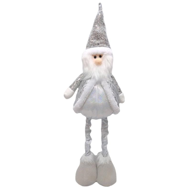 Santa/Snowman/Elf Stretchable Decoration Adjustable Height Silver Ornament For Window Home Christmas Holiday Decoration