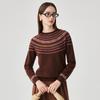Zhaojun Women's Fair Isle Jacquard Wool Sweater