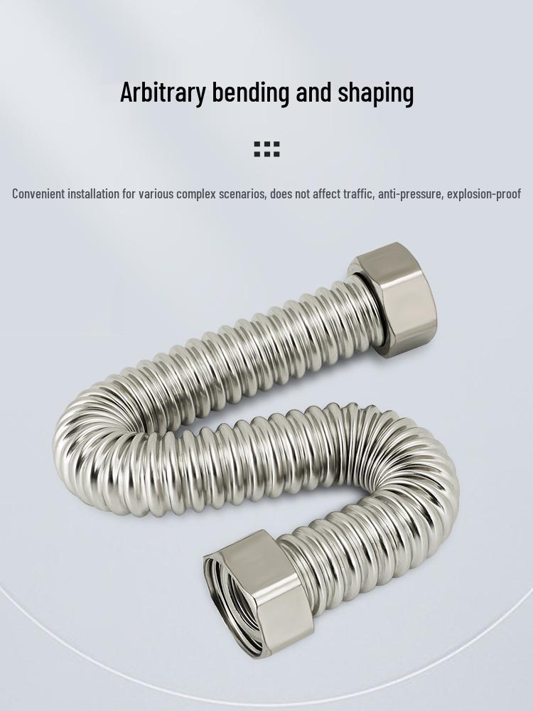 Stainless Steel Explosion-Proof Corrugated Water Inlet Hose for Heaters and Toilets