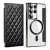 S24ultra Clamshell Leather Case Is Suitable for Samsung S24u Magnetic Mobile Phone Case S23 Electroplated Xiaoxiangfeng S24.