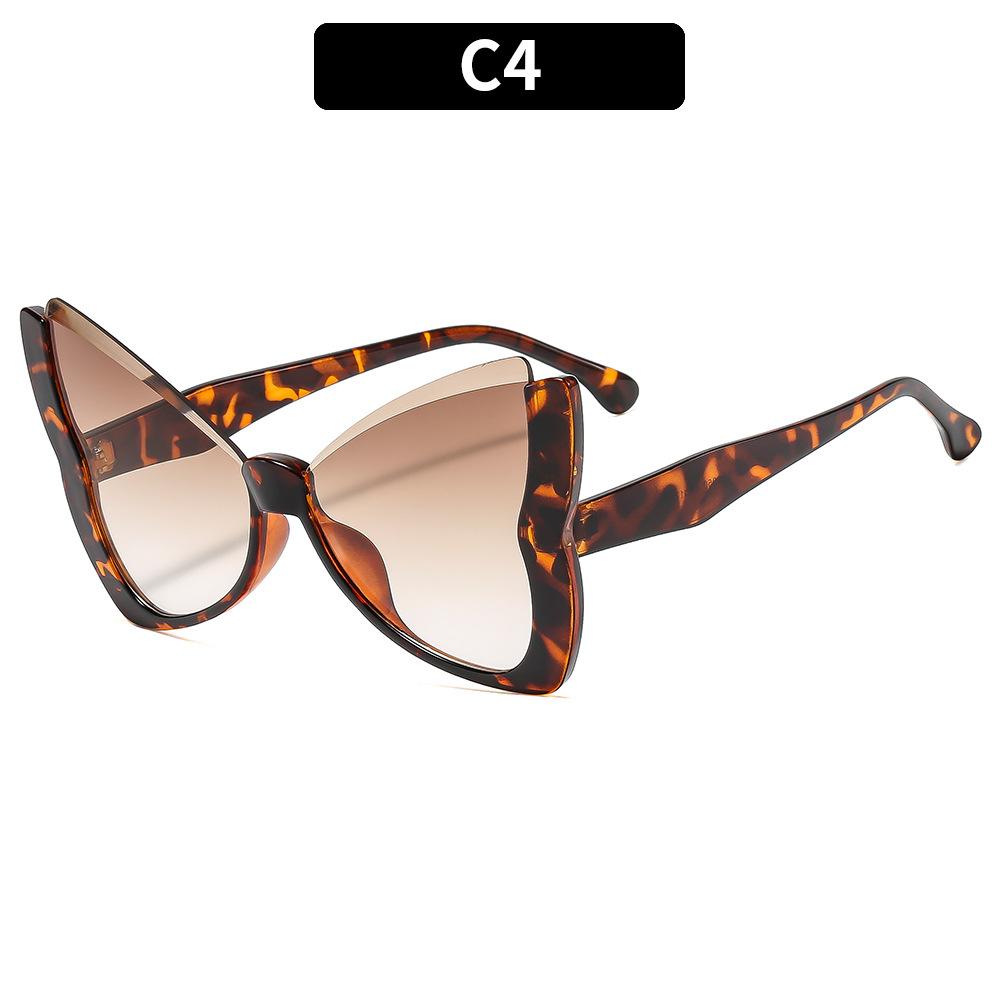Ladies sunglasses, fashionable butterfly half-frame sunglasses