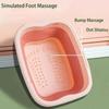 Lid Foldable Footbath Massage Bucket Soaking Bucket Folding Basin  Bucket Household Sauna Bathtub Pedicure Bathroom Suppliess