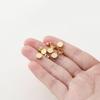 20pcs/bag 14K 18K Gold Color Plated Flat Round Necklace Spacer Beads  Bracelet End Loose Beads For DIY Jewelry Making Supplies