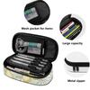 Pencil Pouch High Capacity Wear Resistant Polyester Zipper Closure with Mesh Pocket Removable Divider and Pen Slots for Boys Girls