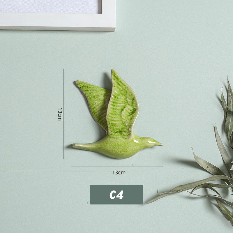 3D keramičtí ptáci závěsný přívěsek na stěnu domácí ozdoby dekorace pozadí TV řemesla závěsná dekorace obývacího pokoje ruční práce