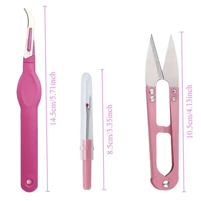 Seam Ripper and Thread Remover Kit Sewing Stitch Cutter Stitch Ripper Tool & Sewing Trimming Scissor Nipper for Thread Remove